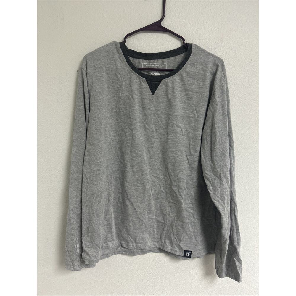 The White Company men long sleeve gray shirt top size M,
